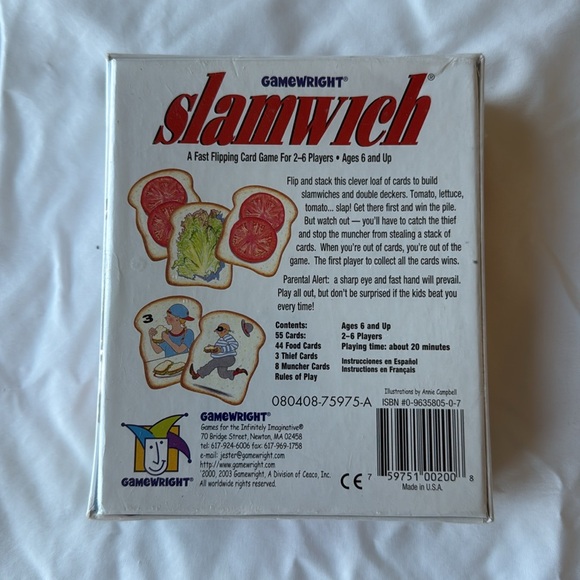 Slamwich the Fast-Flipping Card Game 2-6 Players - Complete Best Toy Award - Picture 2 of 2
